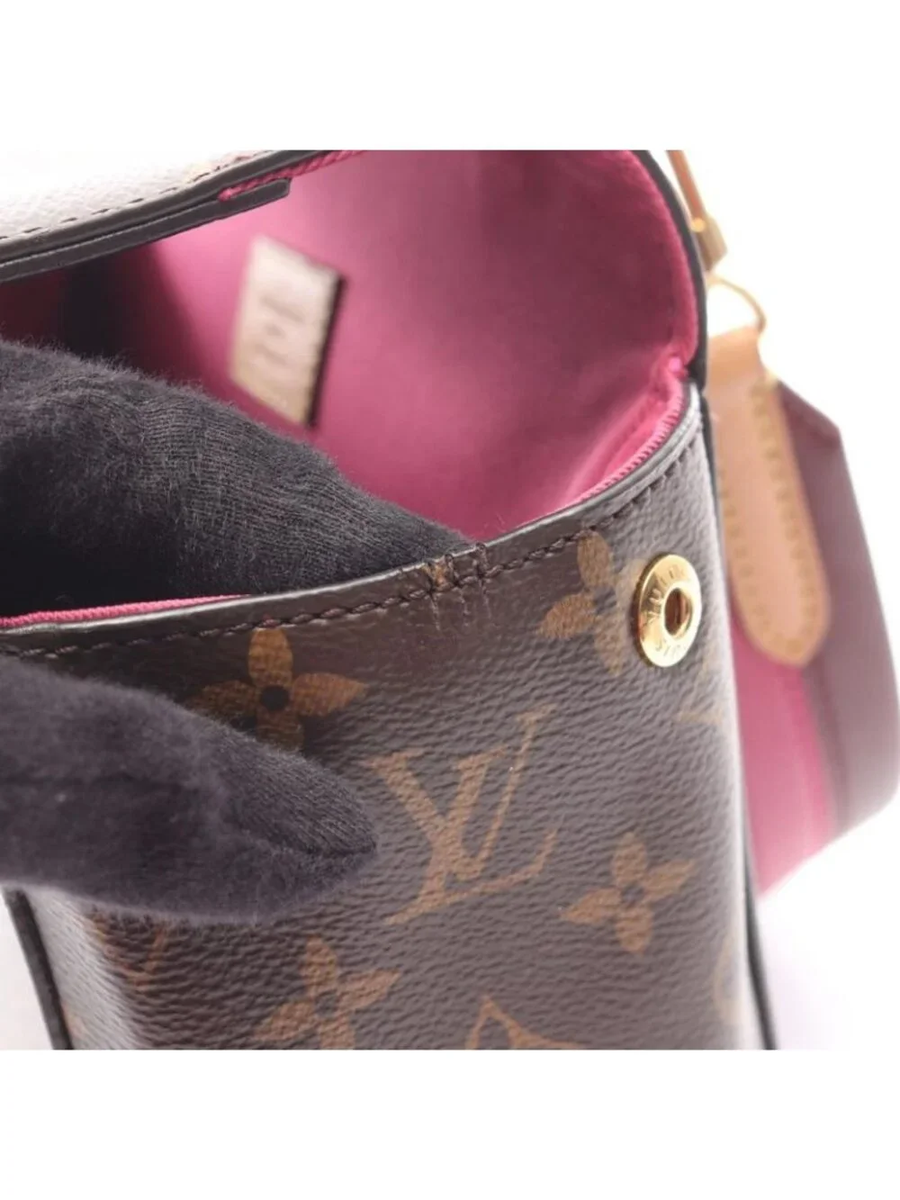 ★SOLD★ Louis Vuitton Handbag Cluny BB 2-Way Rose Canvas Leather - Picture 7 of 12